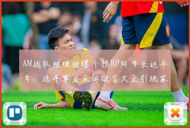 AM战队经理被曝干预BP环节长达半年,选手赛后采访欲言又止引玩家热议__br_